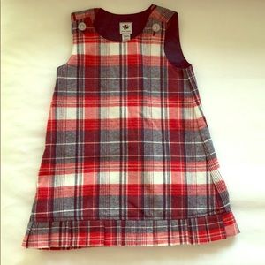 Red plaid shift Busy Bees